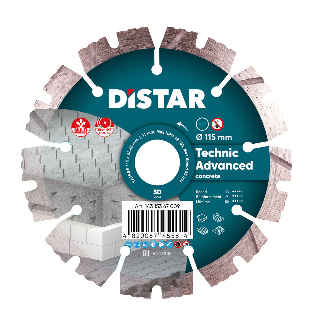 Distar Disco de corte diamante 1A1RSS 115 Technic Advanced
