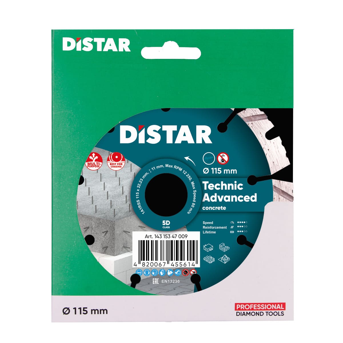 Distar Disco de corte diamante 1A1RSS 115 Technic Advanced