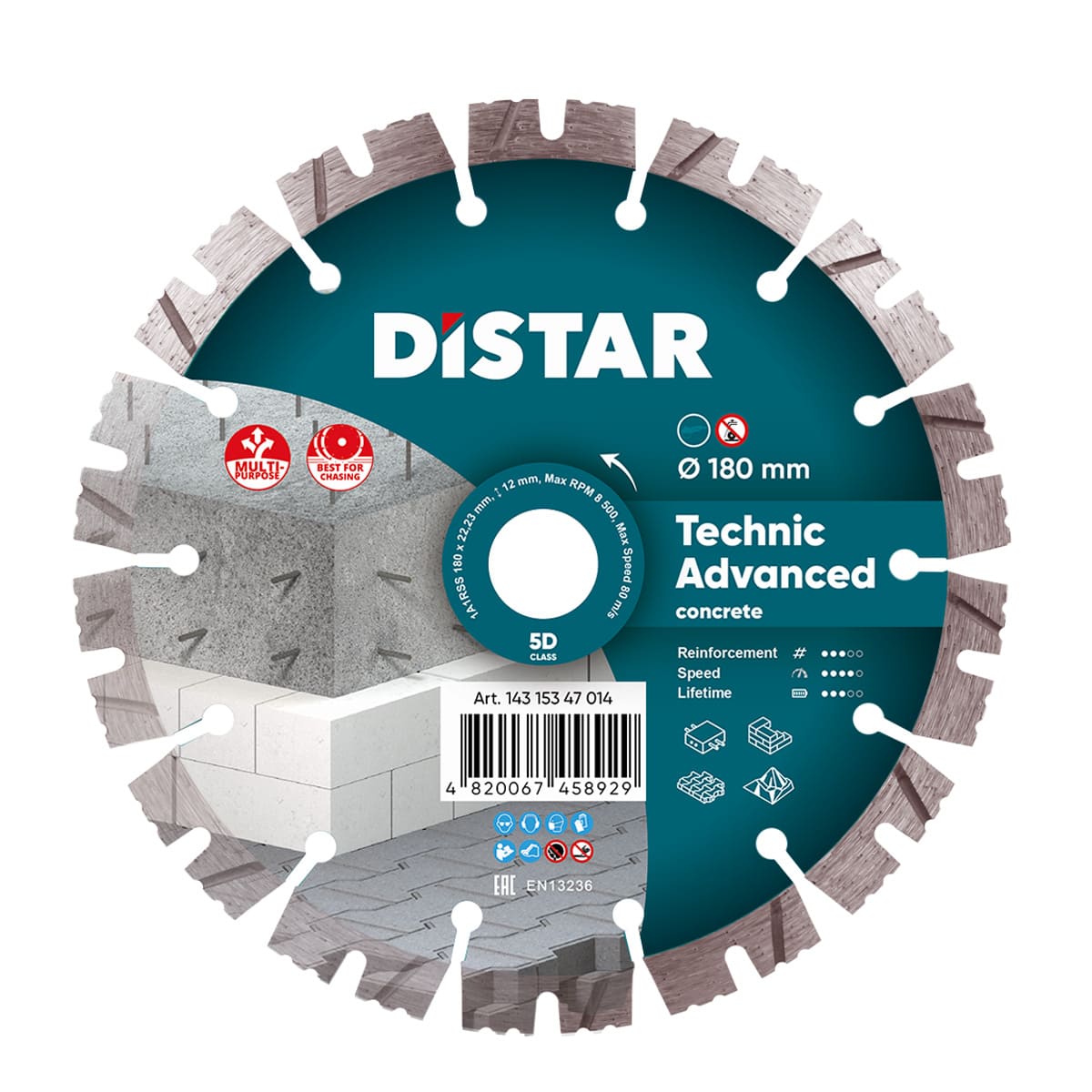 Distar Disco de corte diamante 1A1RSS 180 Technic Advanced