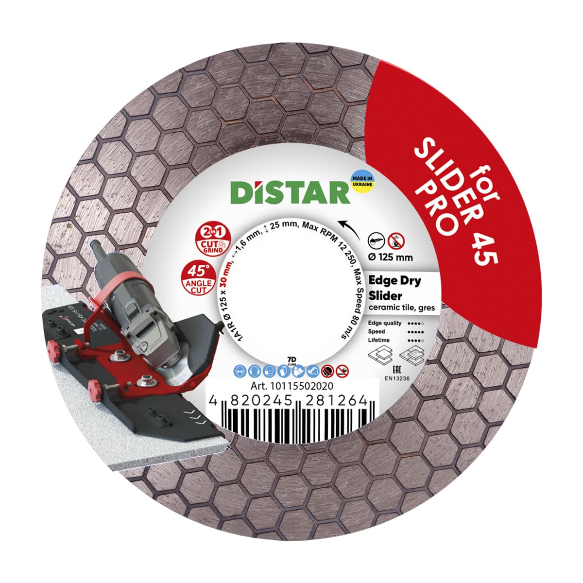 Distar Disco de corte diamante 125x30 Edge Dry Slider
