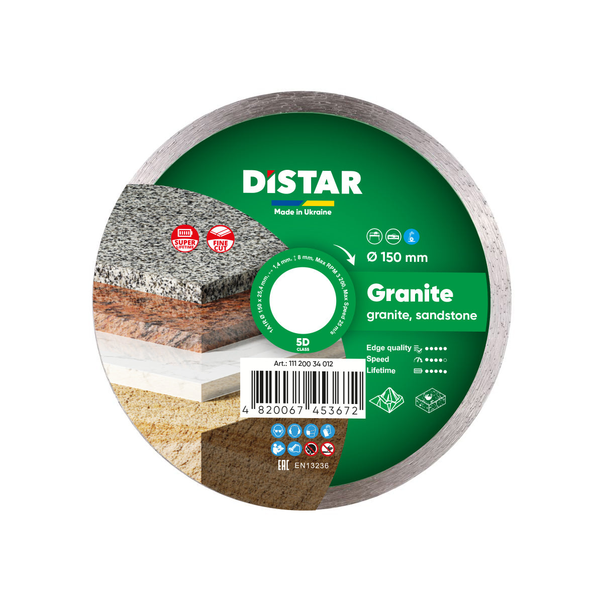 Distar Disco de corte diamante 1A1R 150 Granito