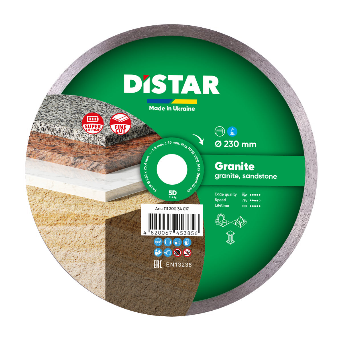 Distar Disco de corte diamante 1A1R 230 Granito