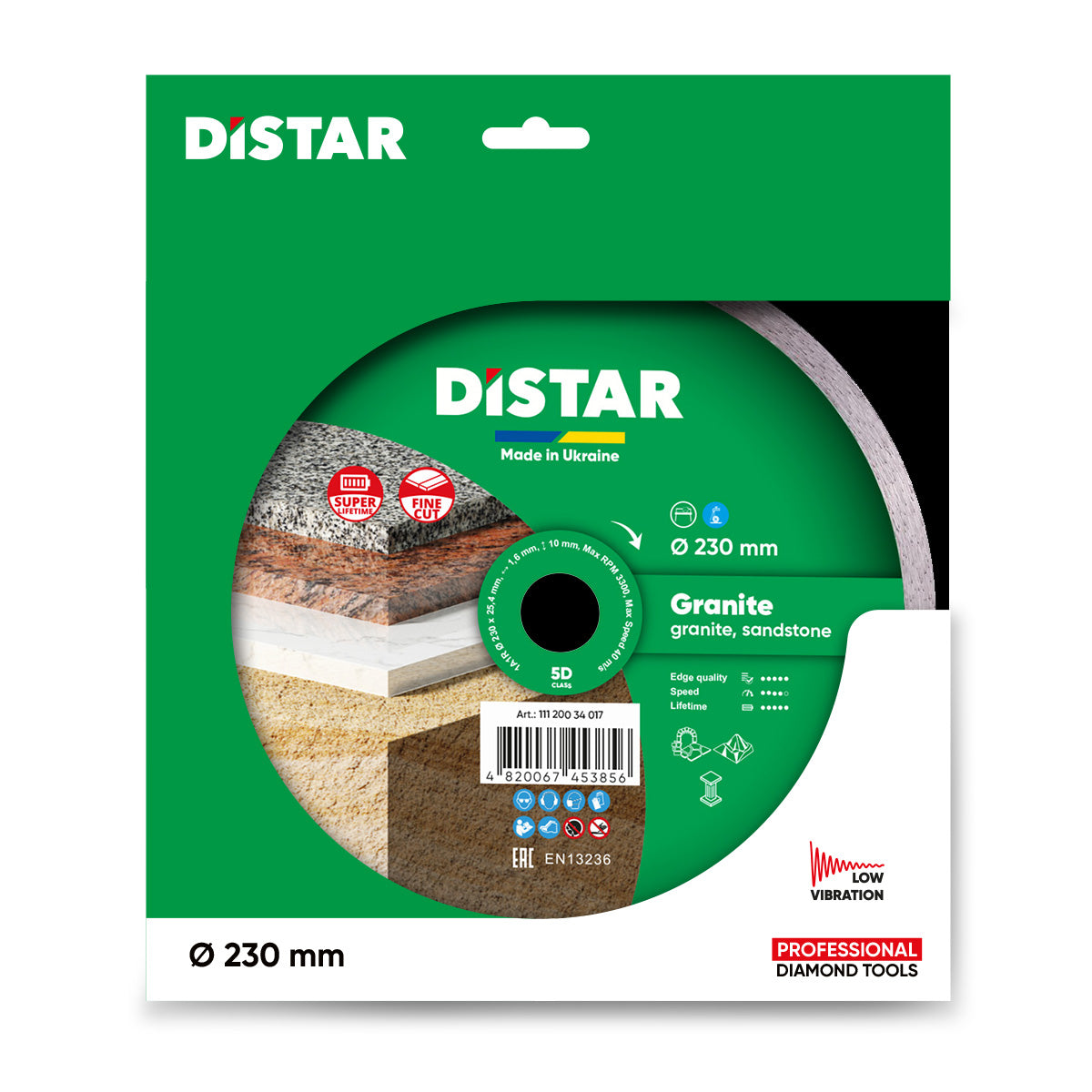 Distar Disco de corte diamante 1A1R 230 Granito