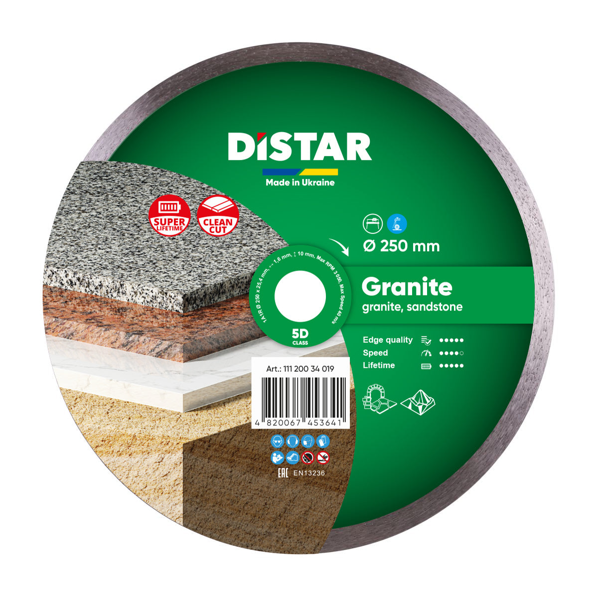 Distar Disco de corte diamante 1A1R 250 Granito
