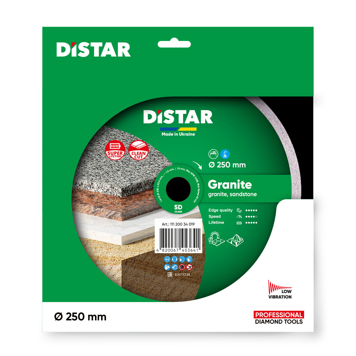 Distar Disco de corte diamante 1A1R 250 Granito