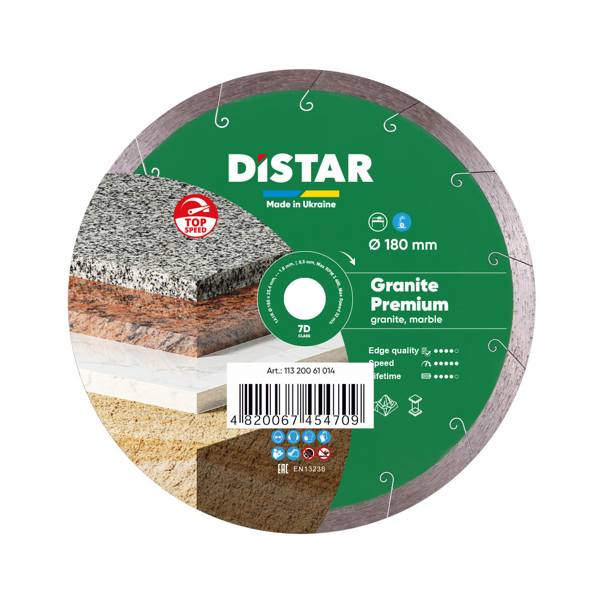 Distar Disco de corte diamante 1A1R 180 Granito Premium