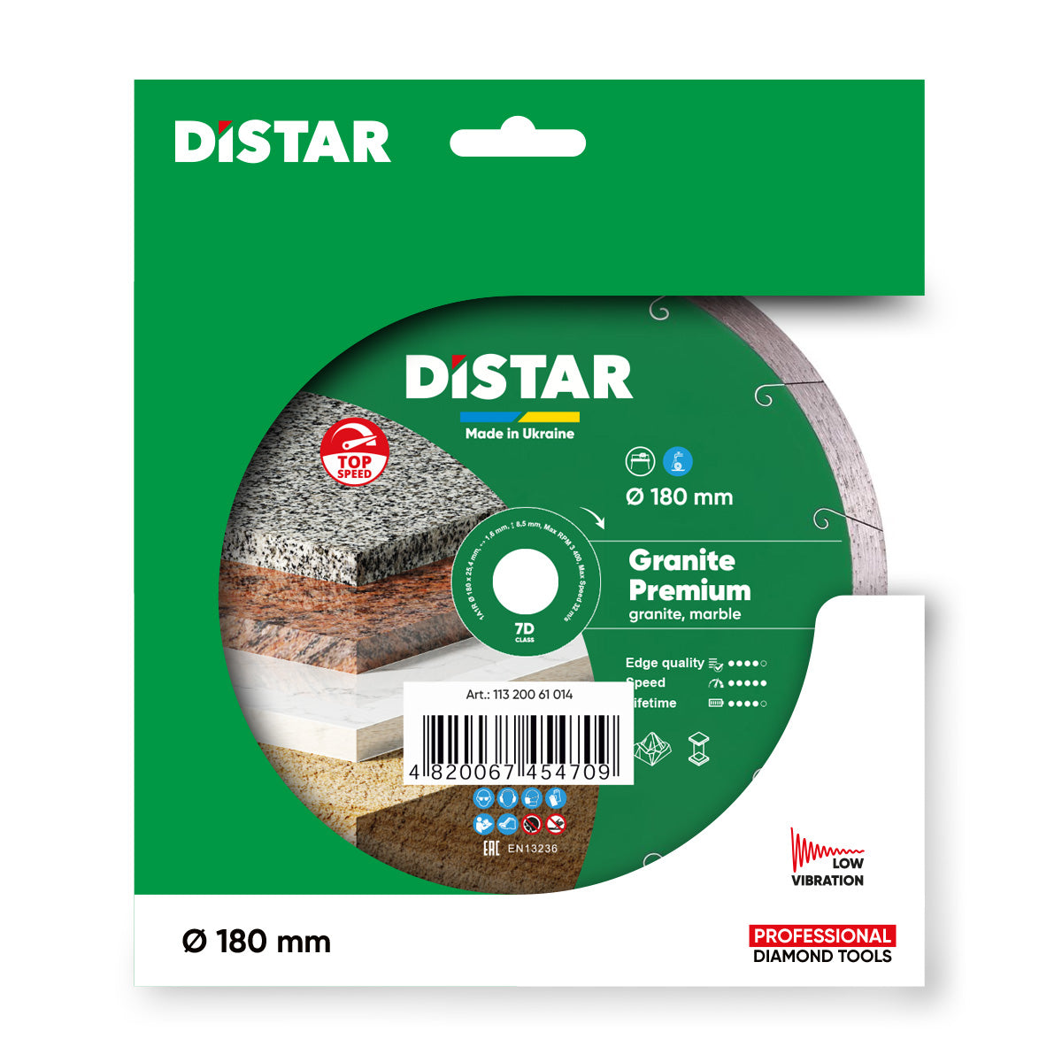 Distar Disco de corte diamante 1A1R 180 Granito Premium