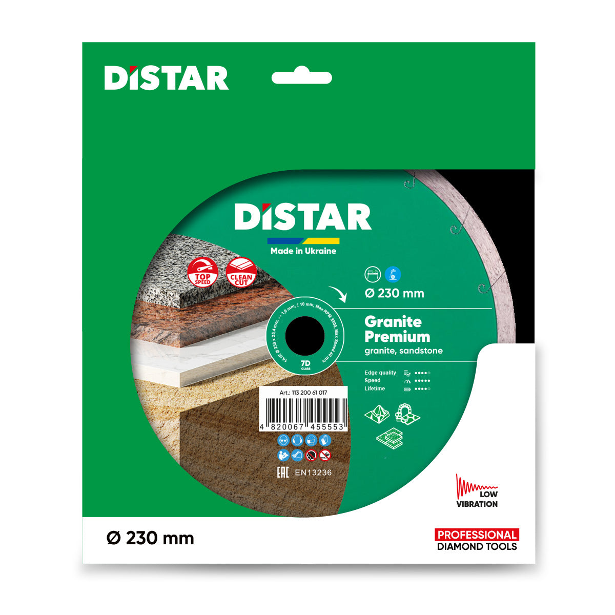 Distar Disco de corte diamante 1A1R 230 Granito Premium