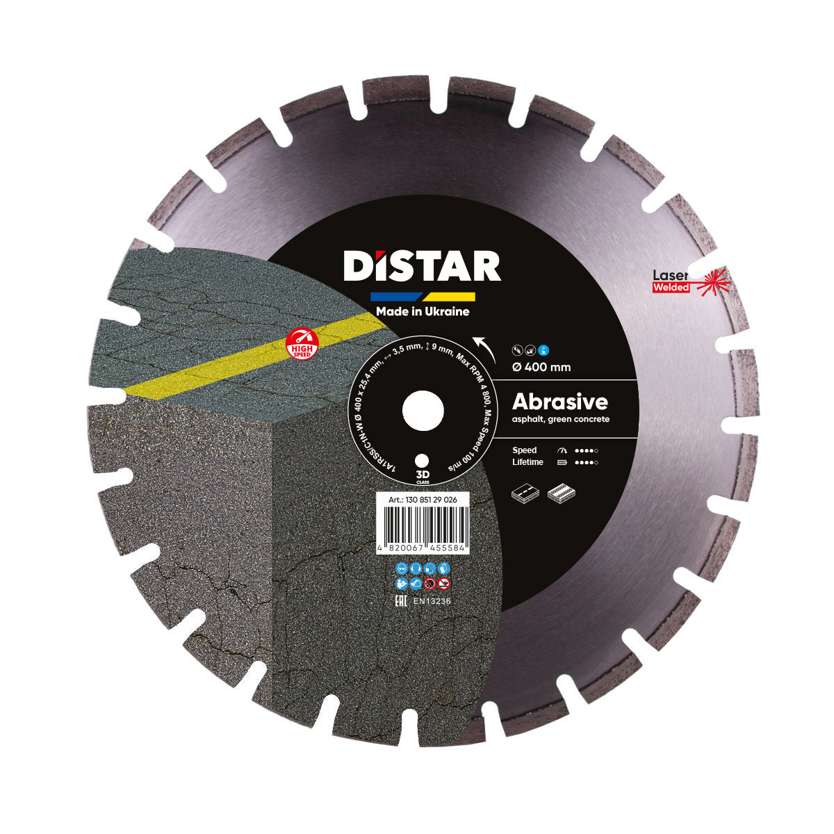 Distar Disco de corte de diamante 1A1RSS 400 Bestseller Abrasivo