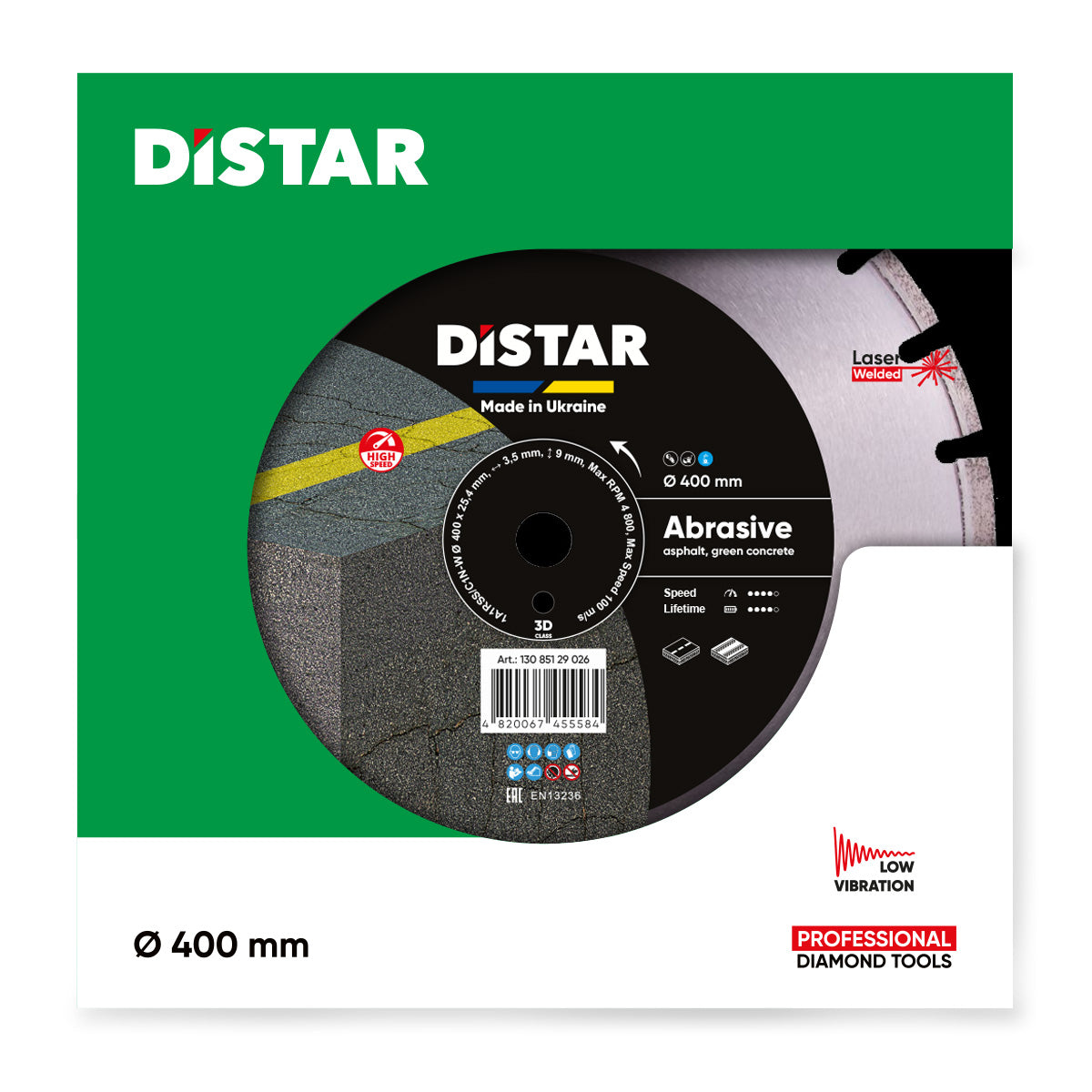 Distar Disco de corte de diamante 1A1RSS 400 Bestseller Abrasivo