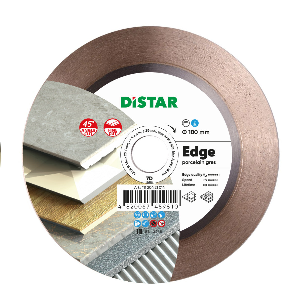 Distar Disco de corte diamante 1A1R 180 Filo