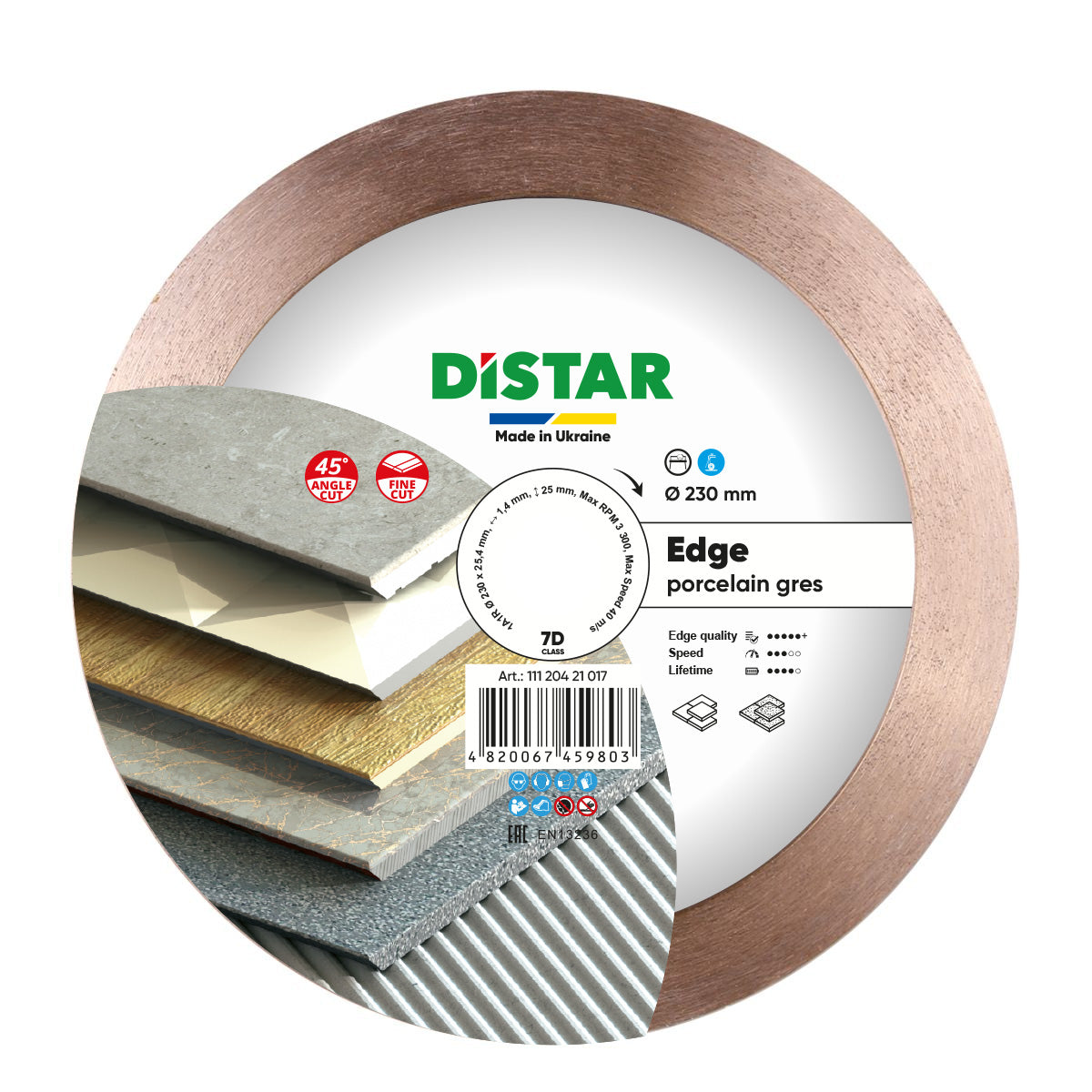 Distar Disco de corte diamante 1A1R 230 Filo