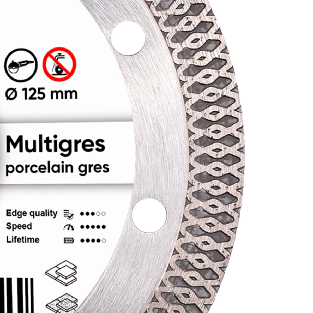 Distar Disco de corte diamante 1A1R 125 Multigres