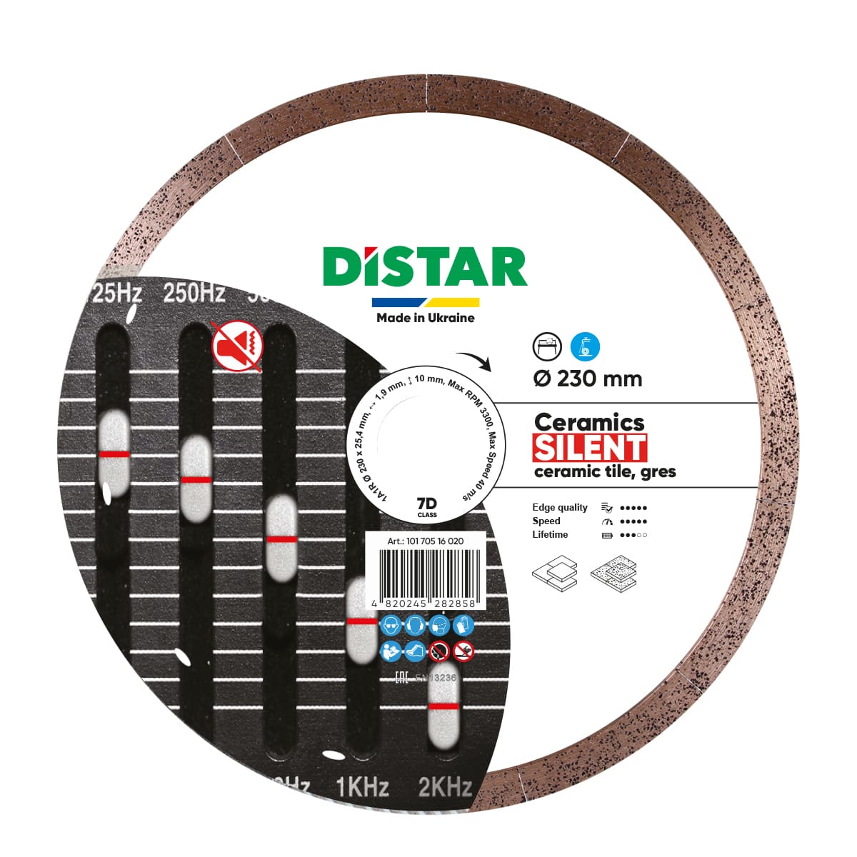 Distar Disco de corte diamante 1A1R 230x25,4 Cerámica Silencioso