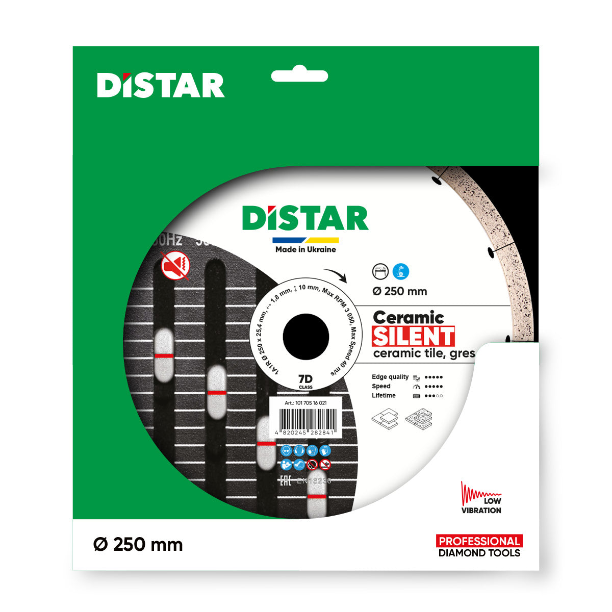 Distar Disco de corte diamante 1A1R 250x25,4 Cerámica Silencioso