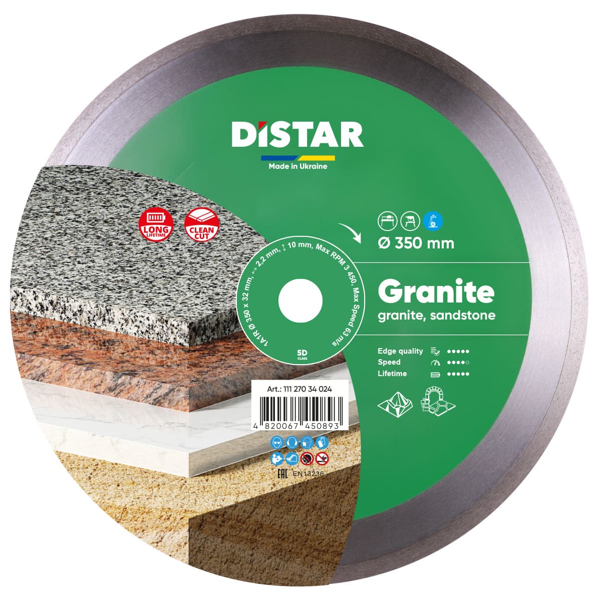 Distar Disco de corte Diamante 1A1R 350x32 Granito