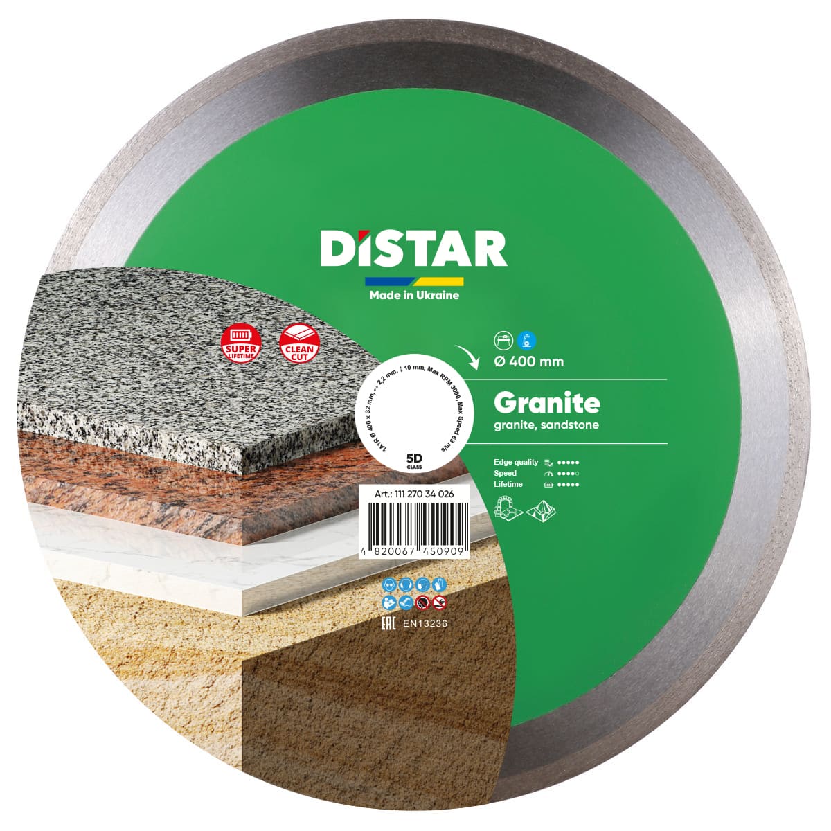 Distar Disco de corte Diamante 1A1R 400x32 Granito