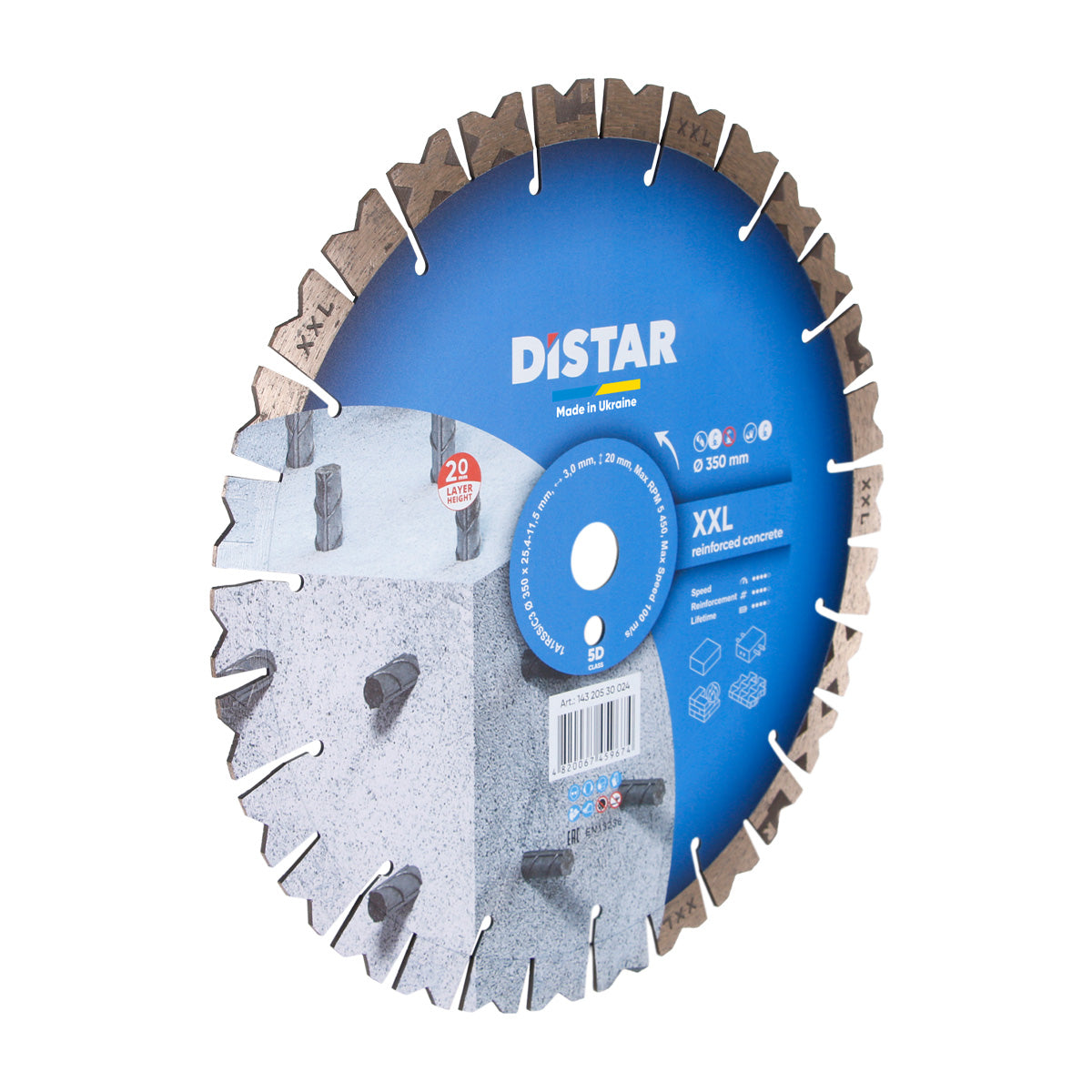 Distar Disco de corte diamantado 1A1RSS 350 XXL