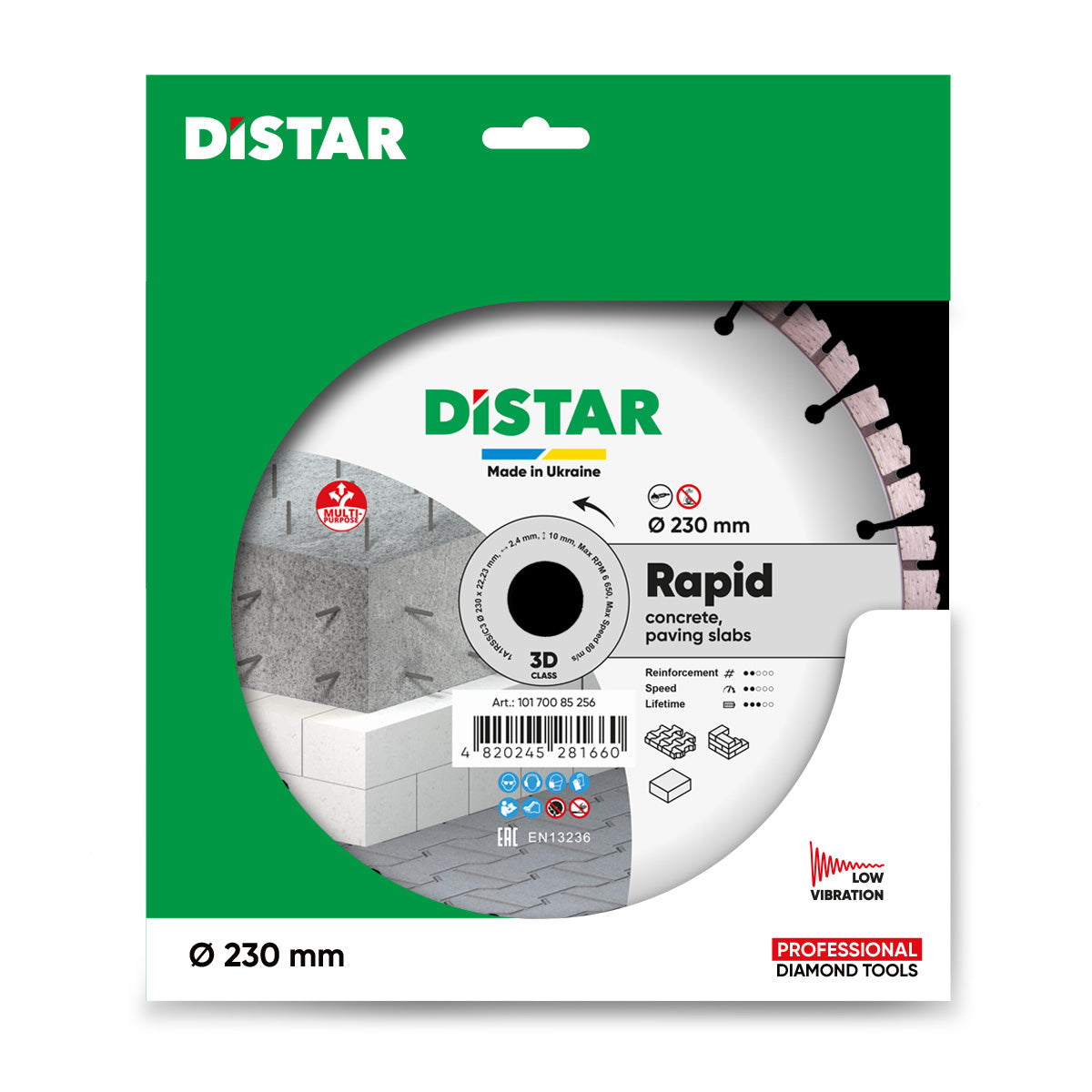 Distar Disco de corte diamantado 1A1RSS 230 Rapid