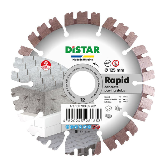 Distar Disco de corte diamantado 1A1RSS 125 Rapid