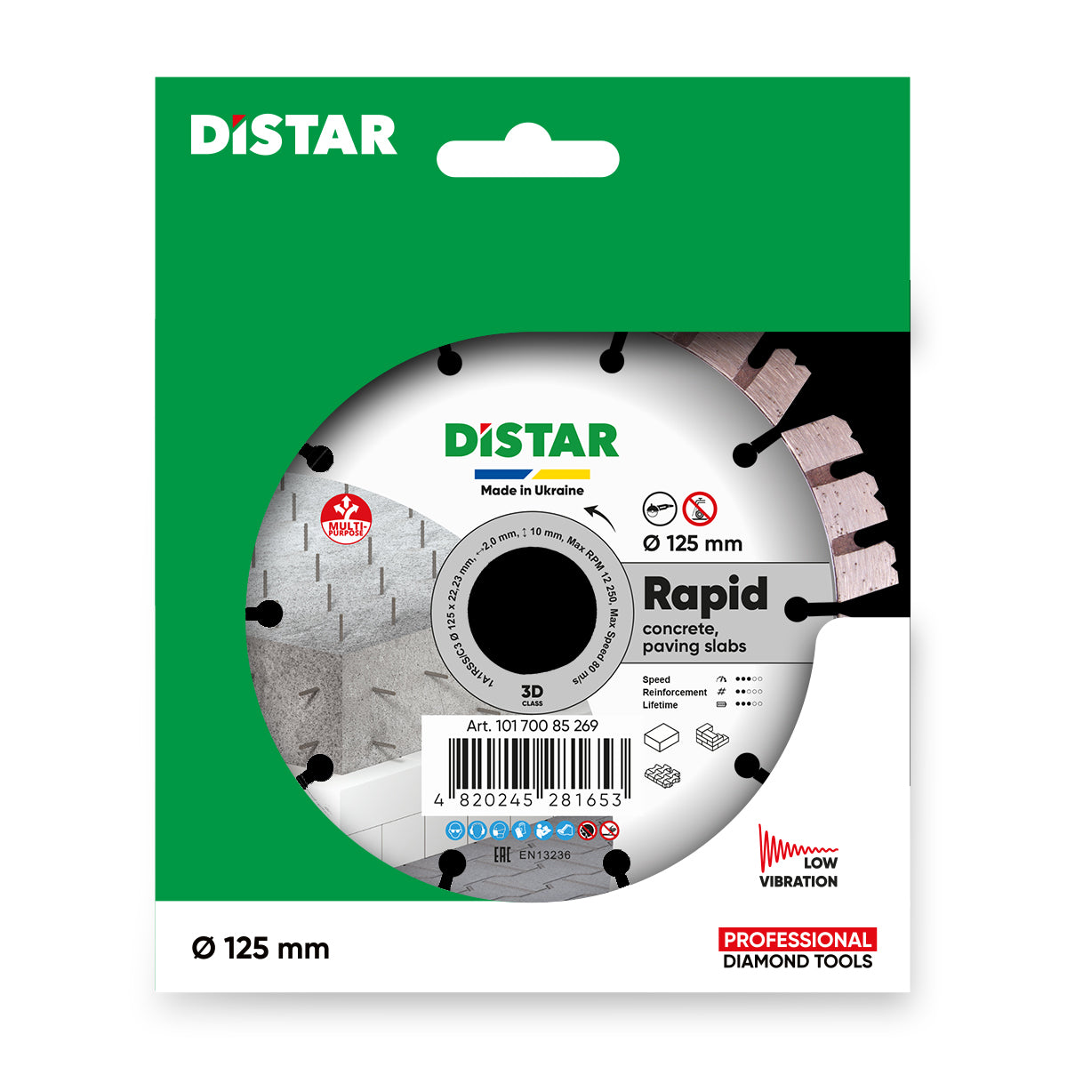 Distar Disco de corte diamantado 1A1RSS 125 Rapid