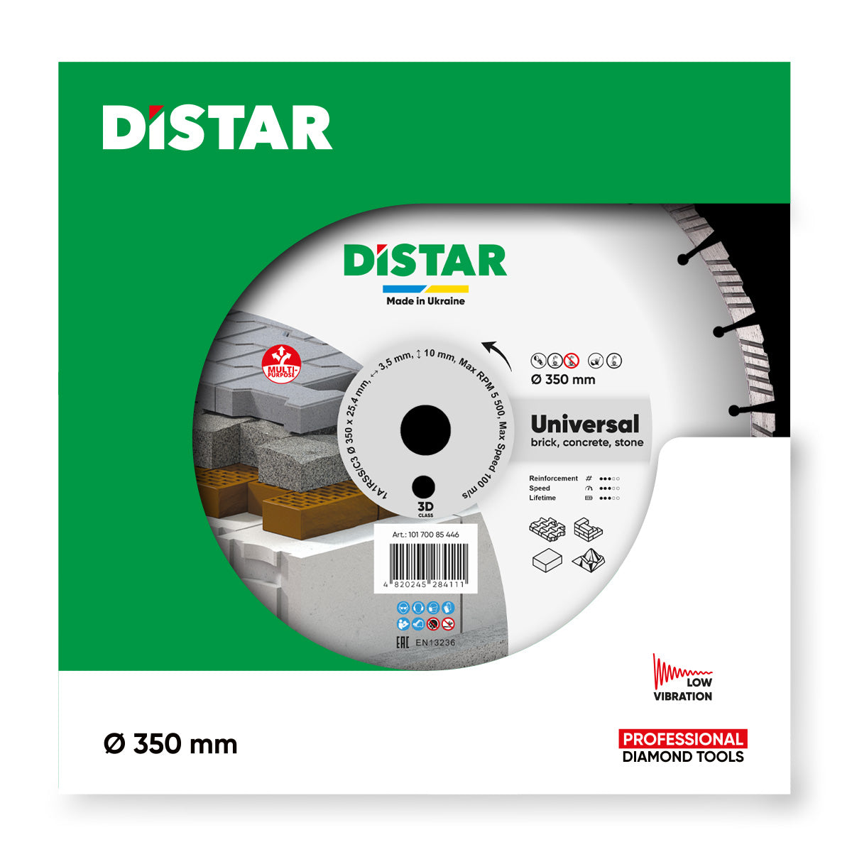 Distar Disco de corte diamantado 1A1RSS 350 Universal