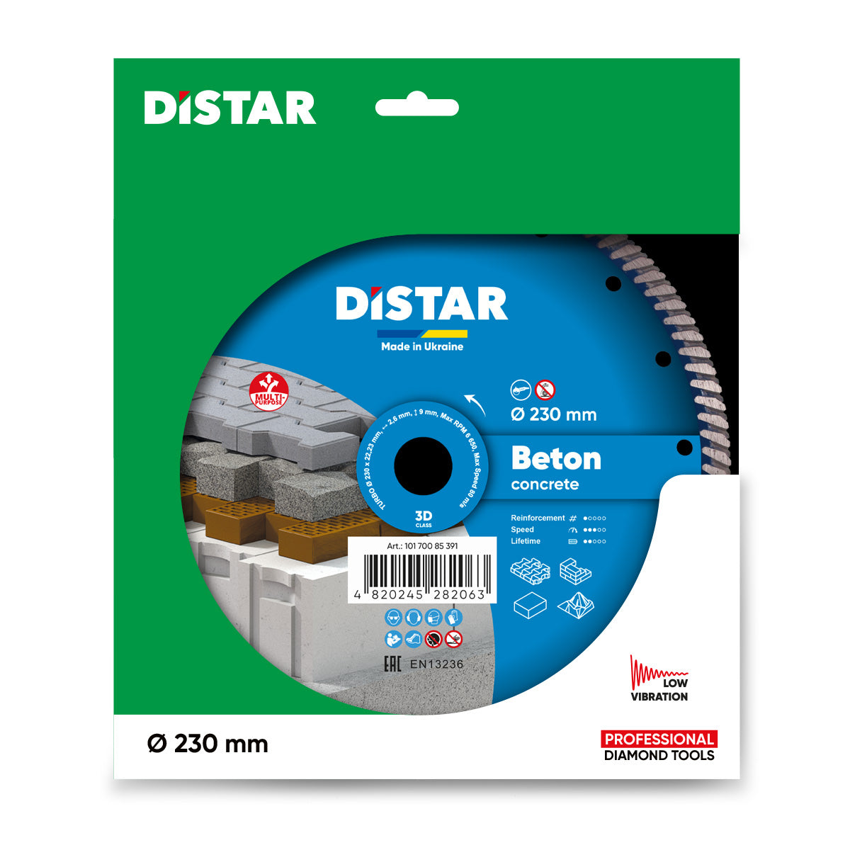 Distar Disco de corte diamante Turbo 230 Beton