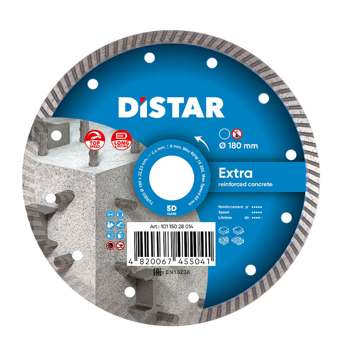 Distar Disco de corte diamantado Turbo 180 Extra
