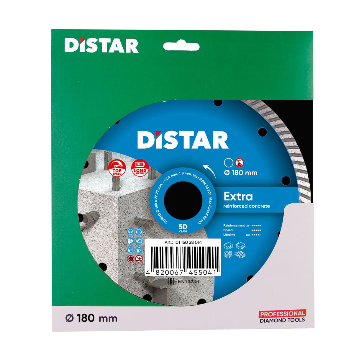 Distar Disco de corte diamantado Turbo 180 Extra