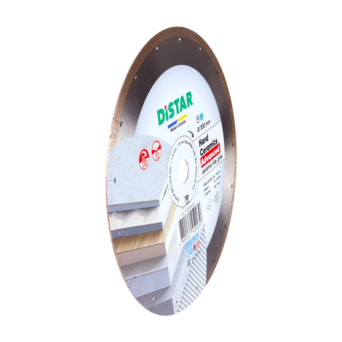 Distar Disco de corte diamantado 1A1R 300 Cerámica dura Advanced