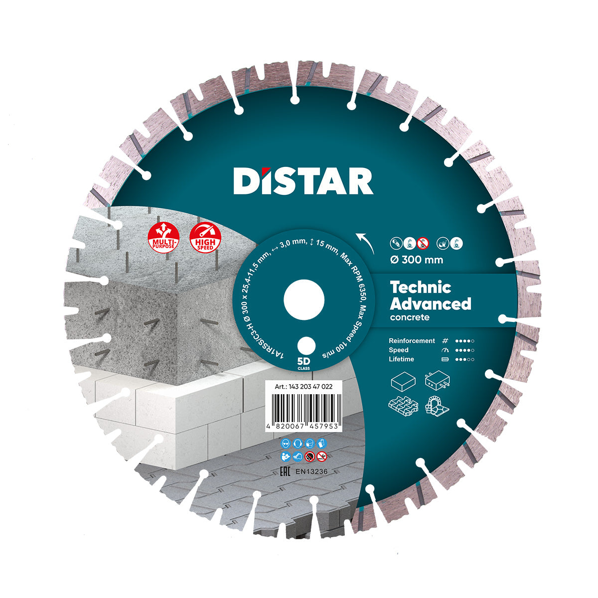 Distar Disco de corte diamantado 1A1RSS 300 Technic Advanced