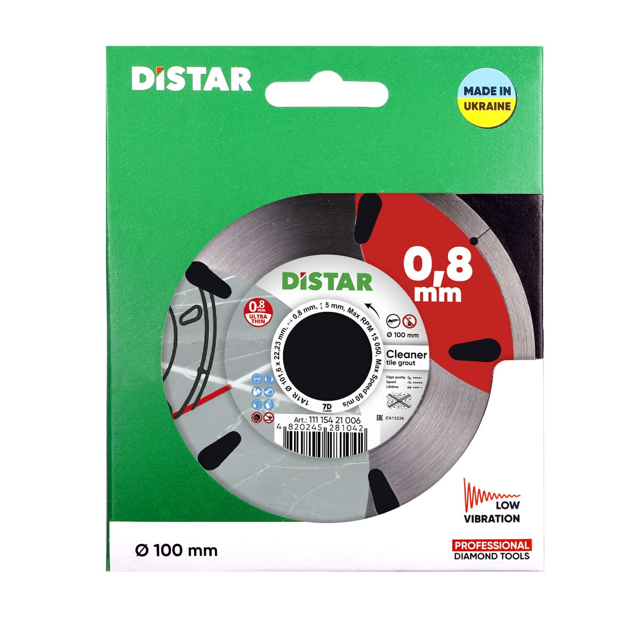 Distar Disco de corte diamantado 1A1R 100 Limpiador