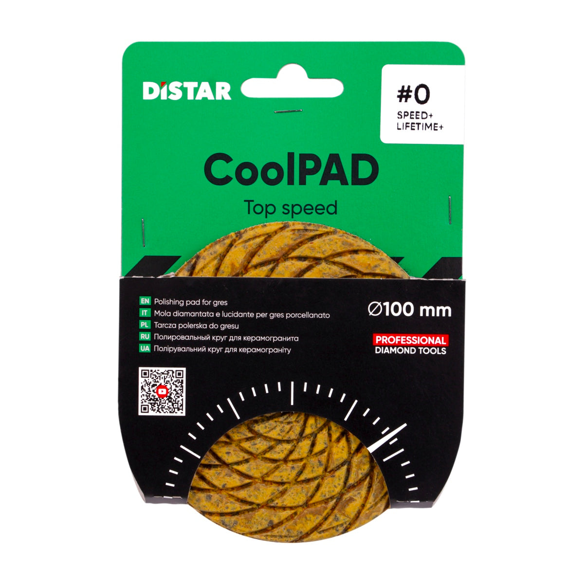 Distar Disco pulidor para cerámica y porcelana 100x3x15 CoolPAD 0