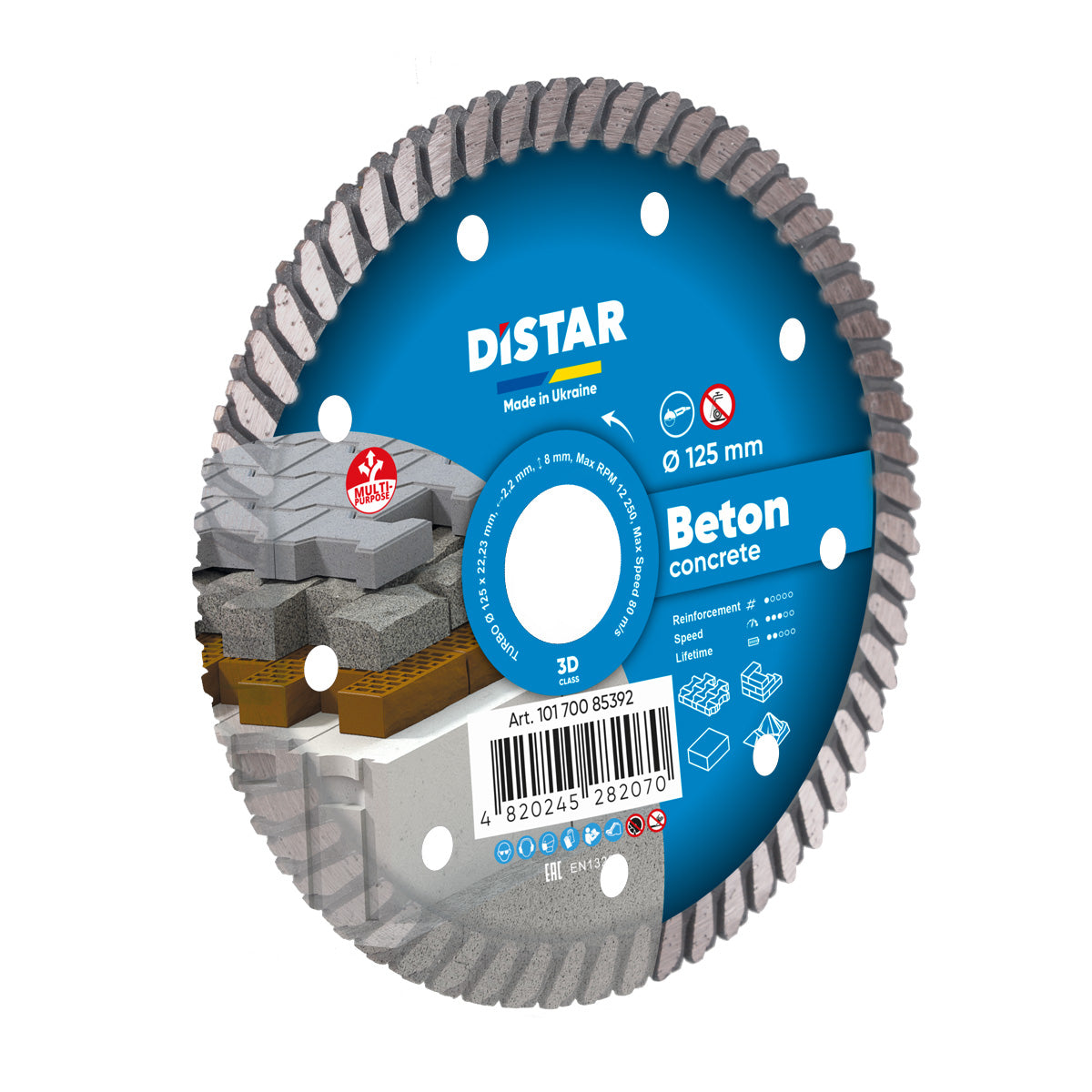 Distar Disco de corte diamante Turbo 125 Beton