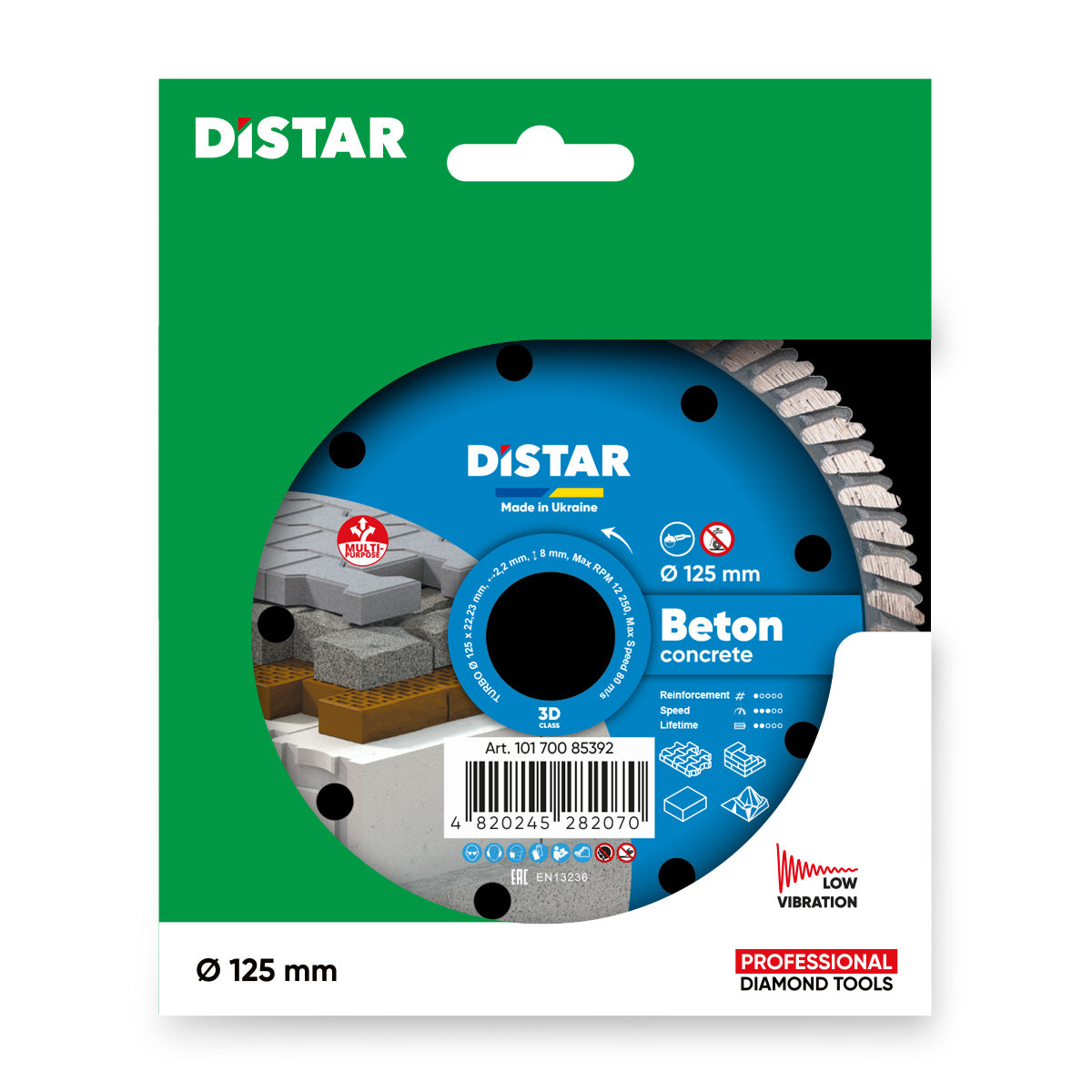 Distar Disco de corte diamante Turbo 125 Beton