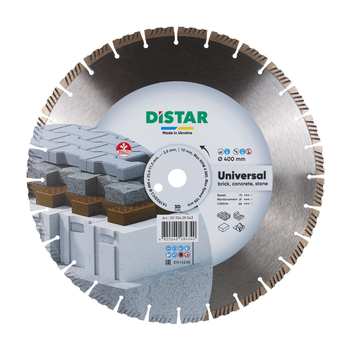 Distar Disco de corte diamantado 1A1RSS 400 Universal