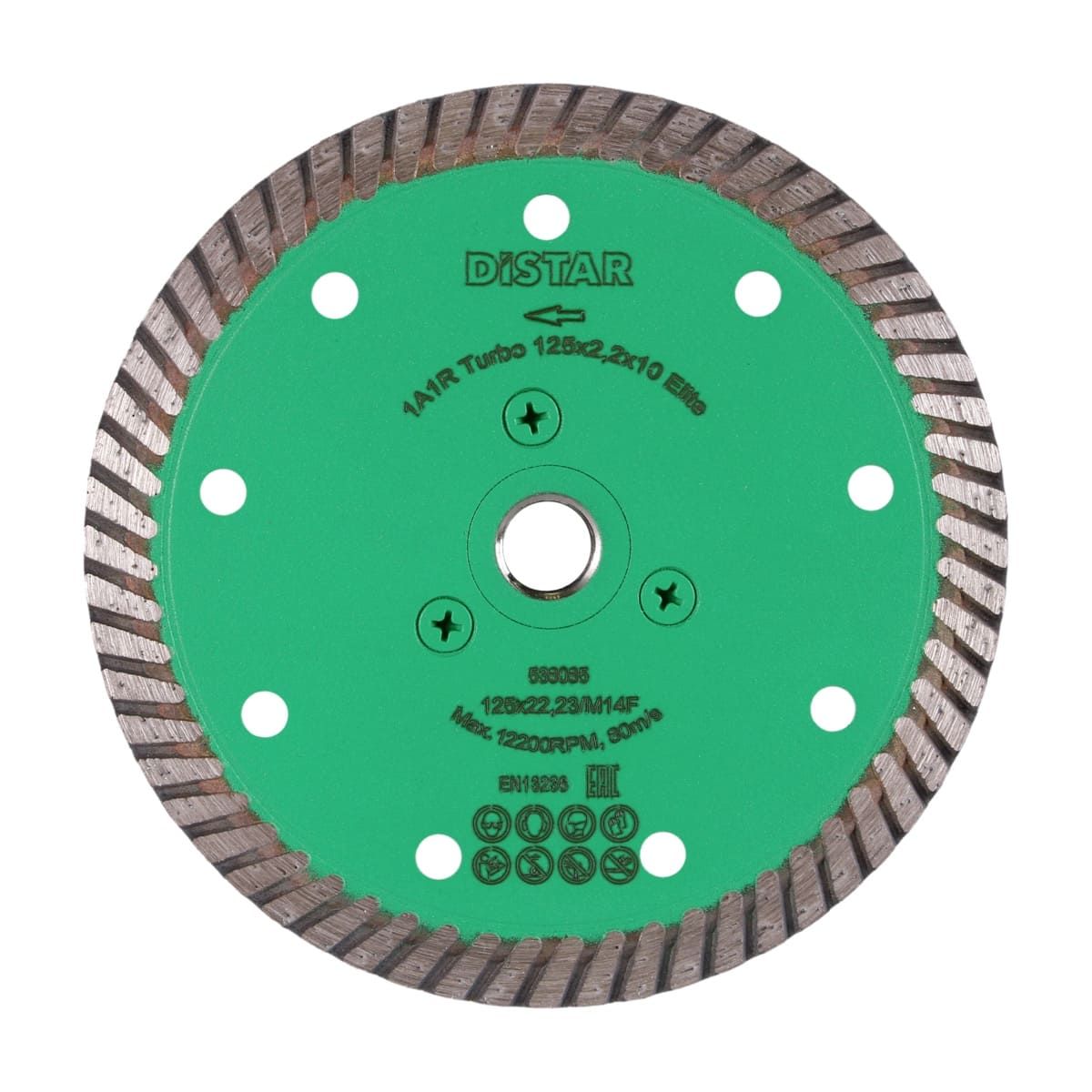 Distar Disco de corte diamante Turbo 125 M14F Elite