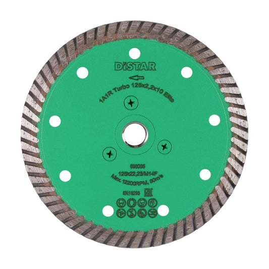 Distar Disco de corte diamante Turbo 125 M14F Elite