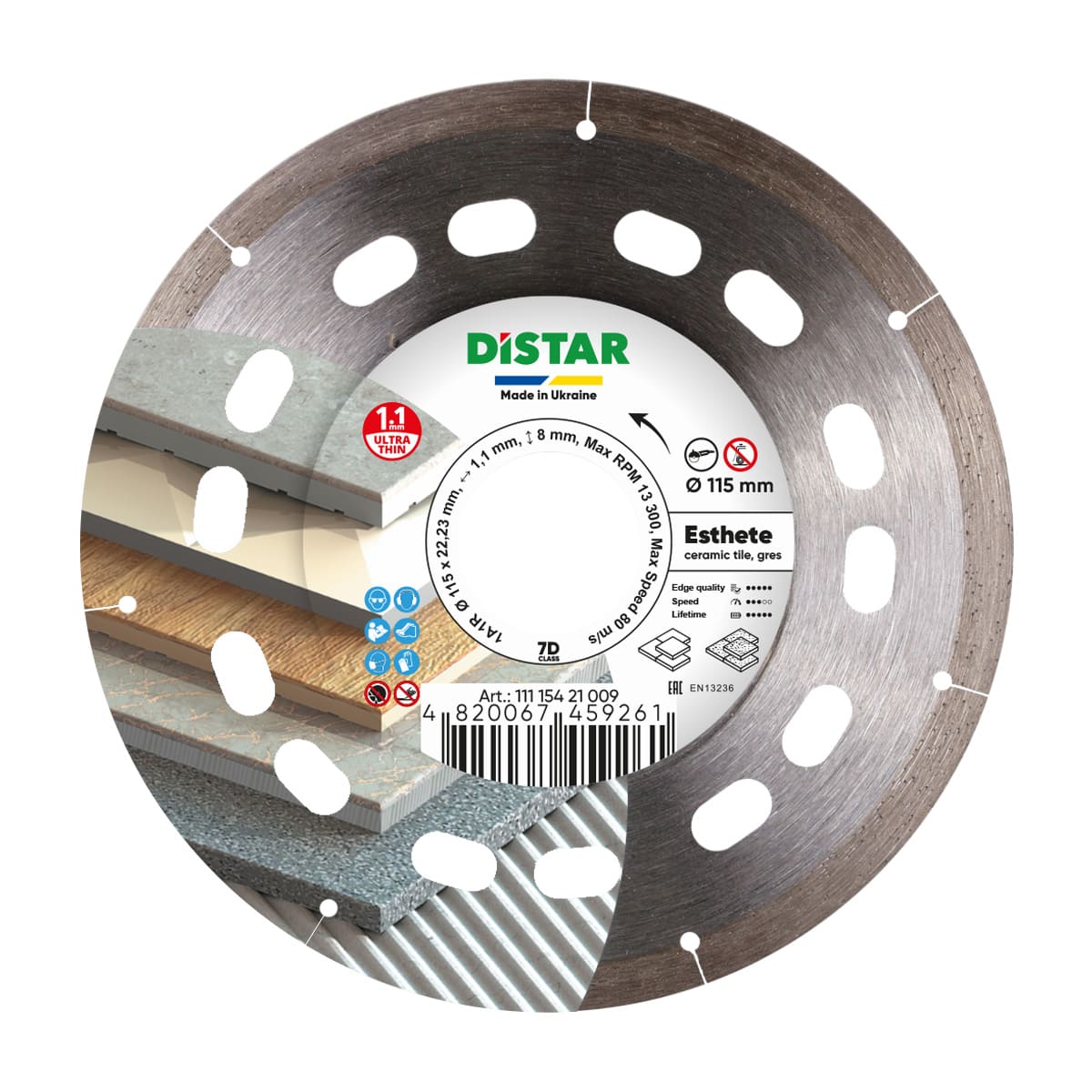 Distar Disco de corte diamante 1A1R 115 Esteta