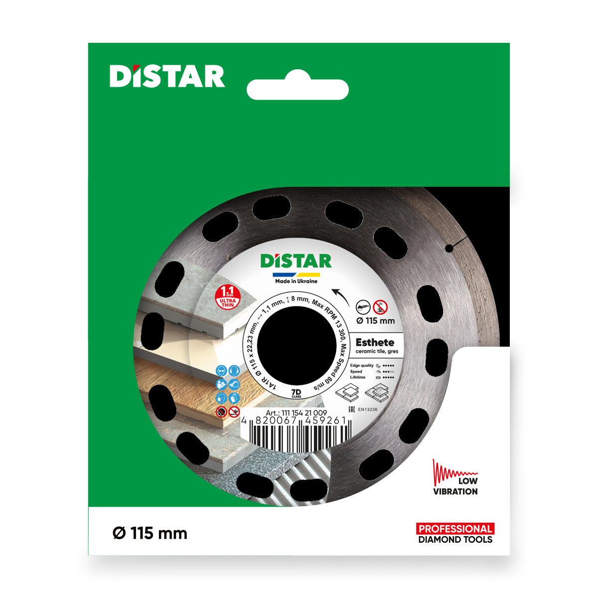 Distar Disco de corte diamante 1A1R 115 Esteta