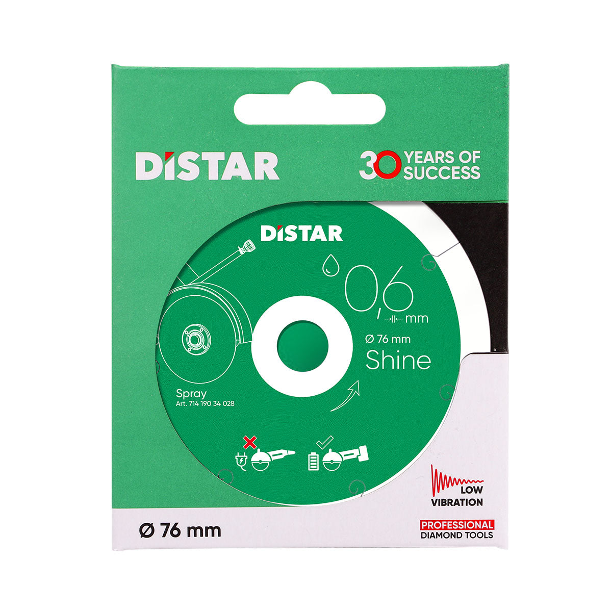 Disco de corte diamante Distar 76x0,6 Brillo