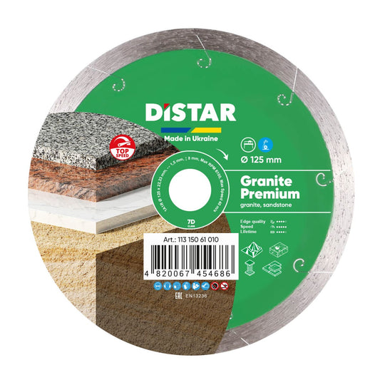 Distar Disco de corte diamante 1A1R 125 Granito Premium