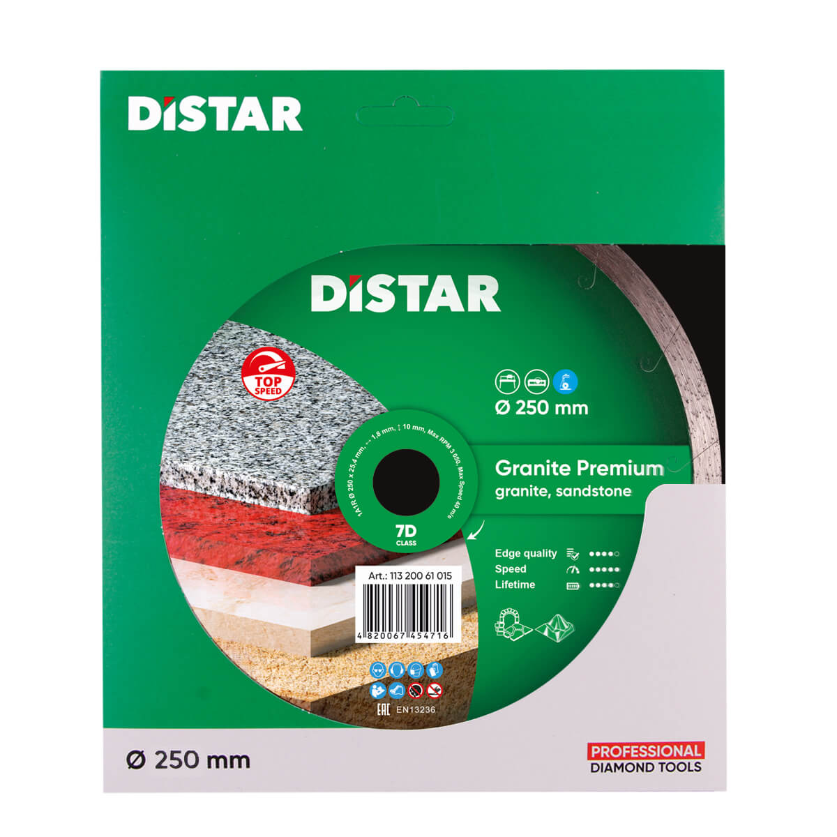 Distar Disco de corte diamante 1A1R 250 Granito Premium