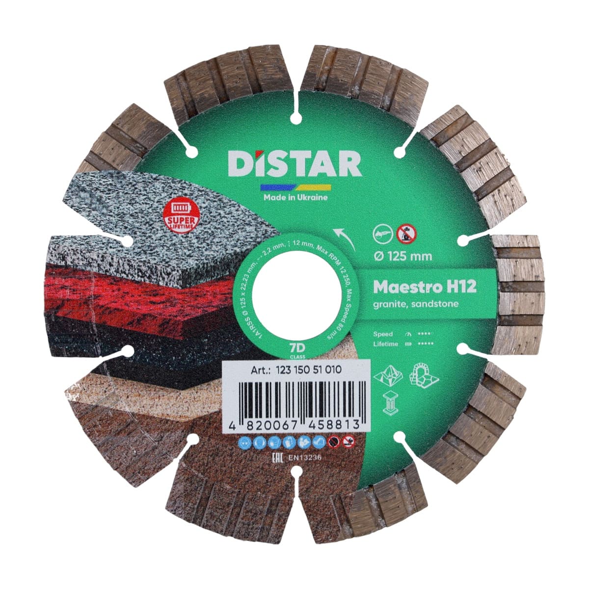 Distar Disco de corte diamante 1A1RSS 125 Maestro H12