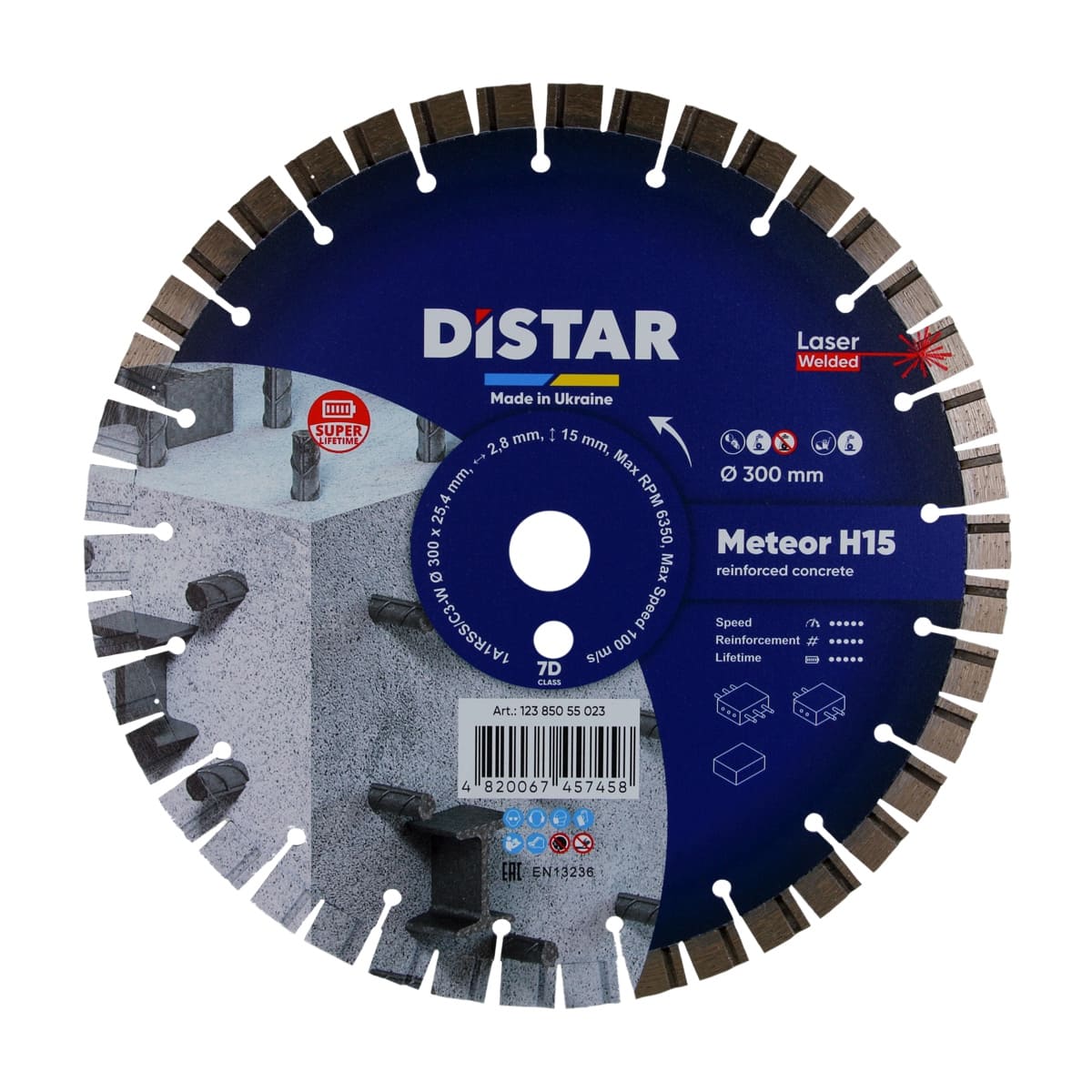 Distar Disco de corte diamante 1A1RSS 300 Meteor H15