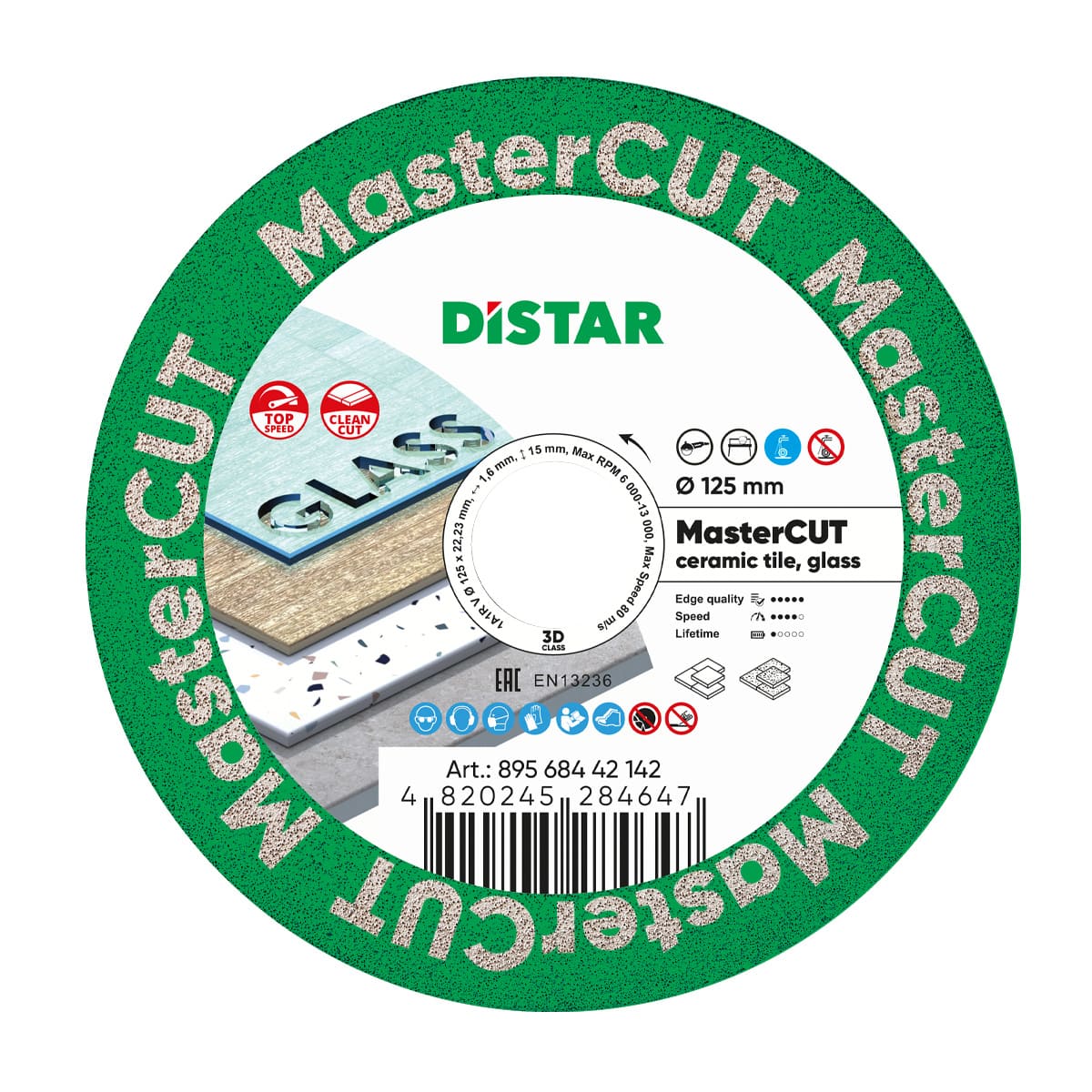 Distar Disco de corte diamante 1A1R V 125 MasterCut