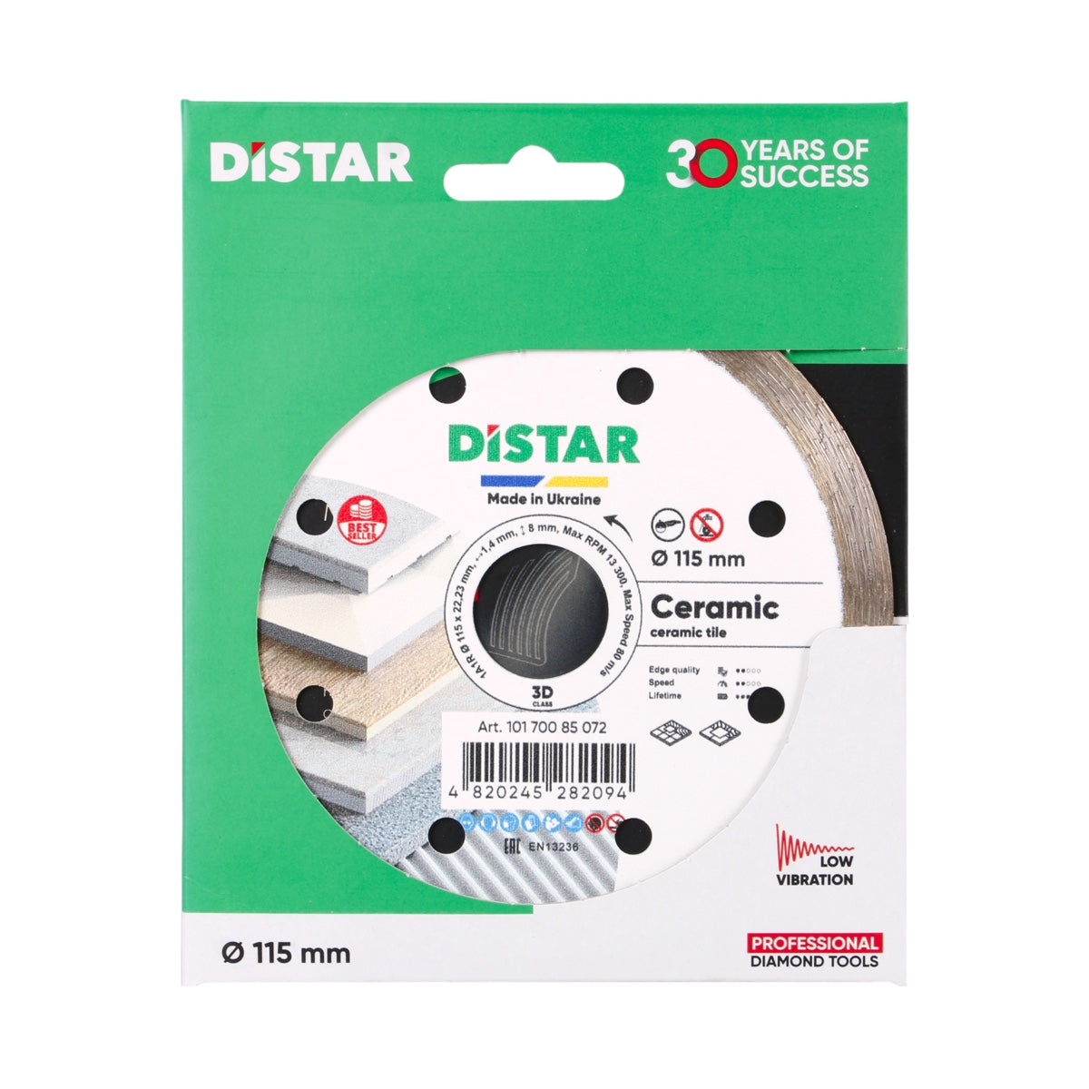 Distar Disco de corte diamante 1A1R 115 Cerámica