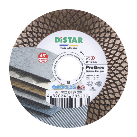Distar Disco de corte diamante 1A1R 115x1,9x8/20x22,23 PRO Gres