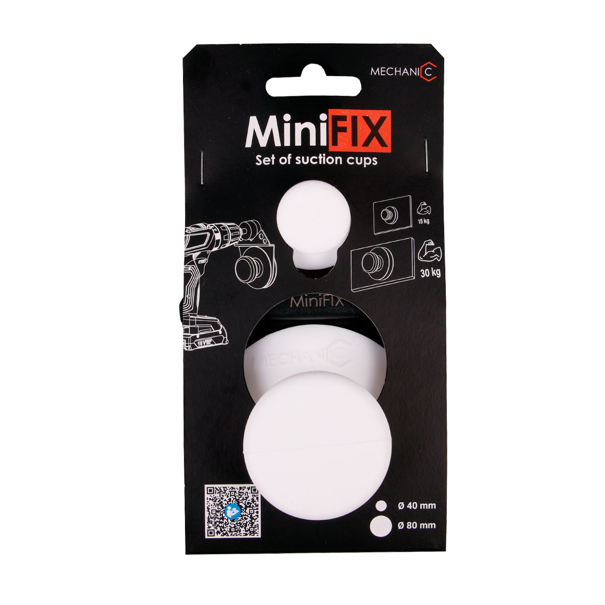 Distar Ventosa con plantilla de perforación MiniFix