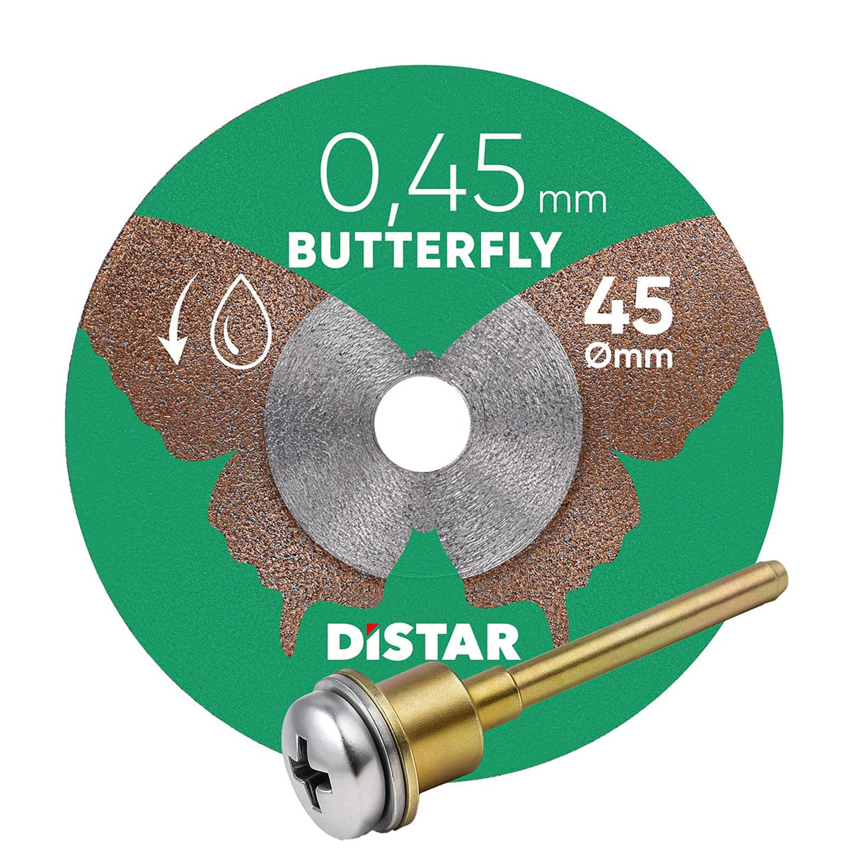 Disco de corte diamante Distar 1A1R 45x0,45x5,8H/3,2-3,0F Butterfly